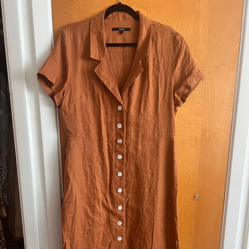Quince Linen Dress szL brown